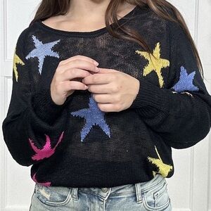 Blank Paige Lightweight Star Print Sweater